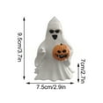 thumbnail image 4 of AUHomi Halloween Ghost Figurine - Spooky Resin Ghost Statue, Cute Finger Ghost Ornament, Perfect for Indoor & Porch Halloween Decor (Ghost with Pumpkin), 4 of 7