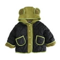 thumbnail image 2 of Esaierr Toddler Baby Winter Coat Newborn Bear Hooded Jacket Warm Fleece Outerwear Padded Cotton Jacket for Boys Girls 9M-6Y, 2 of 5