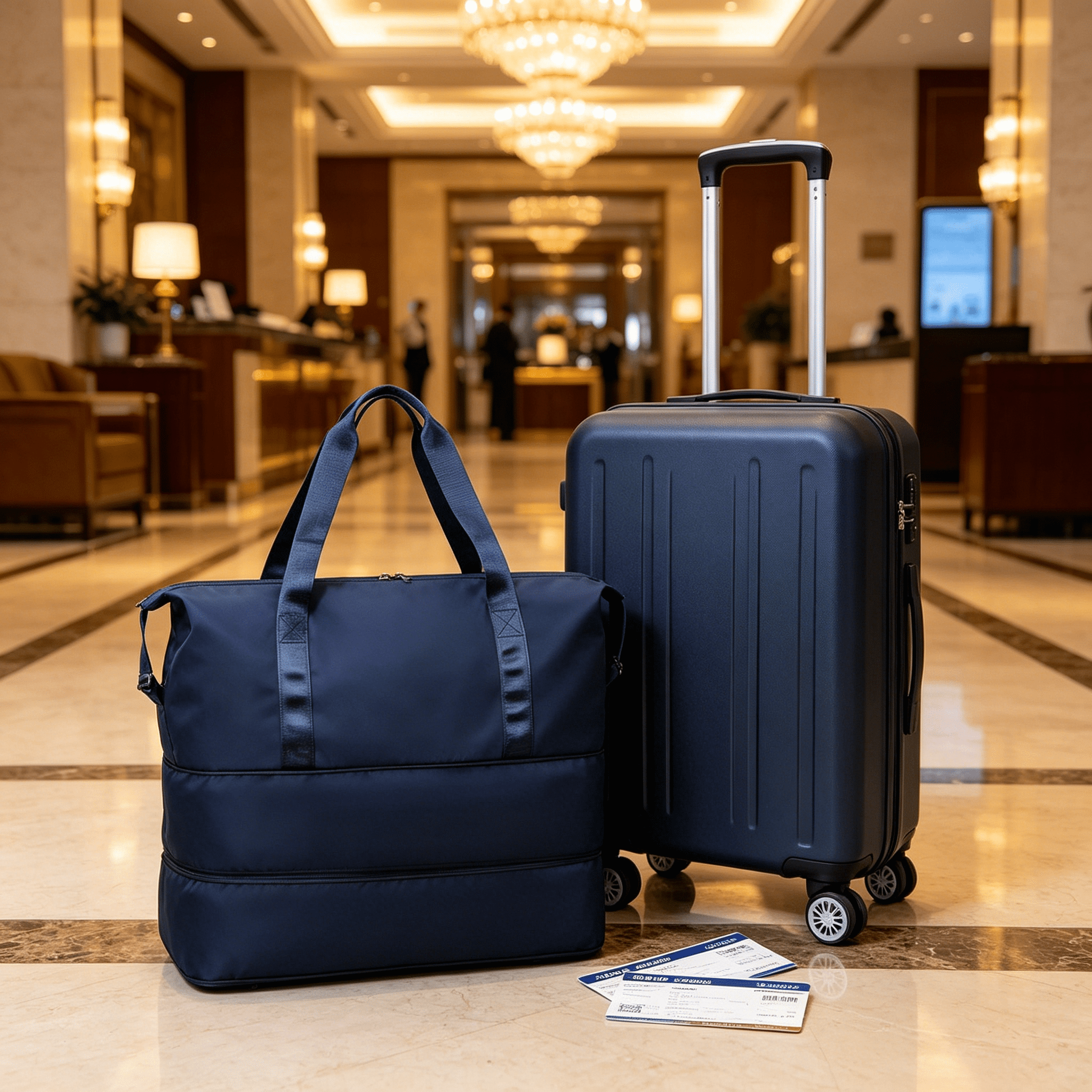 GASTROPOD 2026 New 26In Foldable Travel Bag Expandable, Rolling Duffle Bag with Wheels, Weekender Travel Bag with Rolling Wheels, Tote Bag for Travel, Weekend, Gym, Vacation Dark Blue