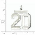 thumbnail image 2 of Collier Pendentif en Argent Sterling 925 Numéro 20 Breloques, 2 of 6