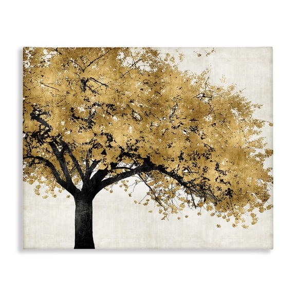 Stupell Industries Contemporary Traditional Tree with Autumn Leaves over Neutral Canvas Art, 20 x 16, by Kate Bennett