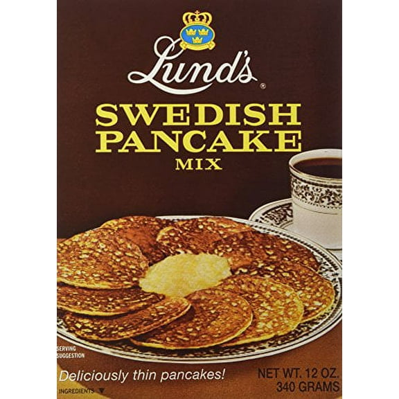 Lunds Swedish Pancake Mix, 12 OZ (Pack of 12)