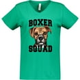 thumbnail image 3 of Inktastic Dog Boxer Squad Women's V-Neck T-Shirt, 3 of 5