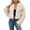 Beige, variant on Yigetop Women's Fur & Faux Fur Jackets & Coats Women's 2025 Winter Coats Fleece Cropped Jacket Long Sleeve Warm Outerwear Fall Clothes Faux Fur Jacket Women Beige L