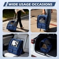 thumbnail image 4 of Rolling Pet Carrier Backpack with Removable Wheels, Foldable Large Capacity Pet Bag with Big Pocket for Travel, Outdoor, Vet Visits and Camping, 4 of 7