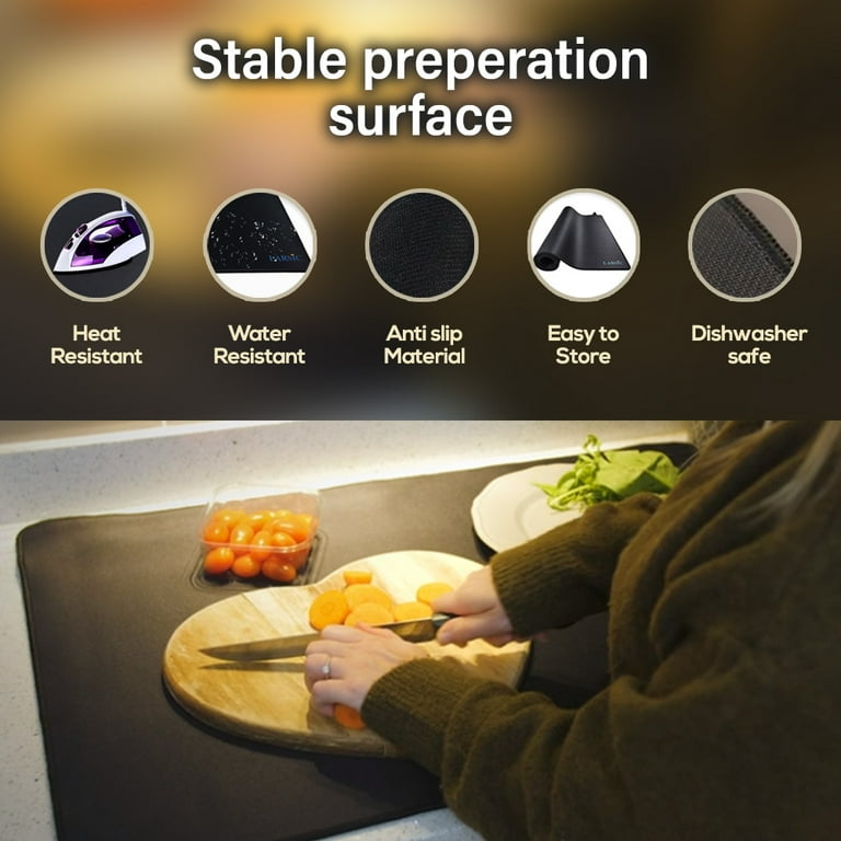 Larsic Stove Cover - Protects Electric Stove Washer Dryer Top. Anti-Slip  Coating Waterproof Stove Gap Foldable Prevent Scratching, Expands Usable