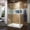 Brushed Nickel with White Base, variant on DreamLine Flex 36 in. D x 48 in. W x 74 3/4 in. H Semi-Frameless Shower Enclosure in Brushed Nickel with Left Drain White Base Kit