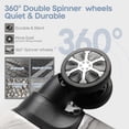 thumbnail image 5 of 3 Piece Hardside Luggage Set PC Lightweight Expandable Suitcase with Spinner Wheels TSA Lock, 20"/24"/28", White, 0028#19, 5 of 9