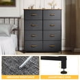 thumbnail image 5 of Dextrus 8-Drawer Dresser Chest with Storage Shelf Organizer, Gray, 5 of 7