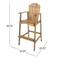 thumbnail image 2 of Carla Outdoor Acacia Wood Adirondack Barstools, Set of 2, Natural Stained, 2 of 5