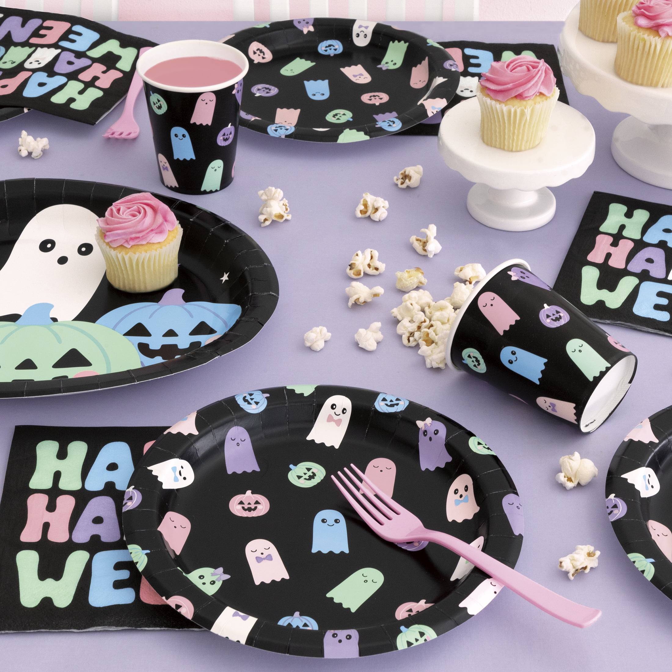 45 Count 6.5IN Pastel Ghosts Halloween Lunch Napkins by Way to Celebrate