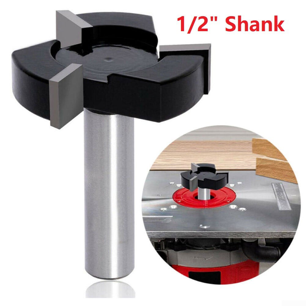1pcs CNC Spoilboard Surfacing Router Bits 1/2" Shank Durable Carbide Tipped Tool 