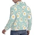 thumbnail image 6 of Sikiie Floral Daisy Men's Hoodie, Essentials Hoodie, Sweatshirt, Pullover Hooded Sweatshirt for Men-X-Large, 6 of 7