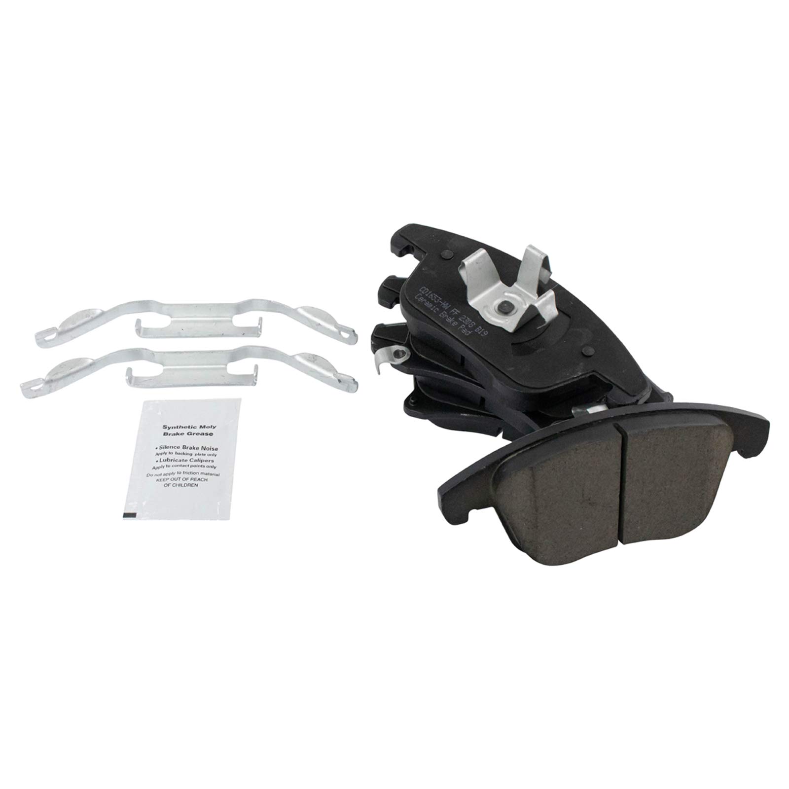 AM Autoparts Premium Posi Ceramic Disc Brake Pad Kit Front & Rear For Ford Lincoln Jaguar