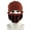 Brown, variant on Funny Knight Helmet Beanie with Beard Hat Handmade Knitted Winter Thick Cap Ski Mask Black One Size