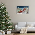 thumbnail image 3 of Stupell Industries Snowy Winter Farmhouse Holiday Painting Gray Framed Art Prints Wall Art, 30 x 20, 3 of 10