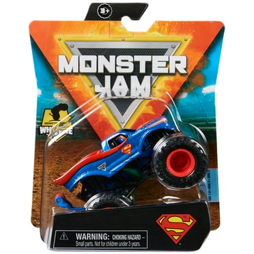 Monster Jam, Official Superman Monster Truck, Die-Cast Vehicle, Heroes and Villains Series, 1:64 Scale
