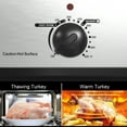 thumbnail image 6 of Sunvivi Roaster Oven with Self-Basting Lid, 18qt Electric Roaster with Removable Pan & Rack, Turkey Roaster Oven with Defrost & Warm Function, Stainless Steel, Silver, 6 of 8
