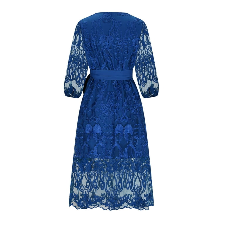 slim fit dress slacks Philippa Cobalt Blue Puff Sleeve Mini Dress
