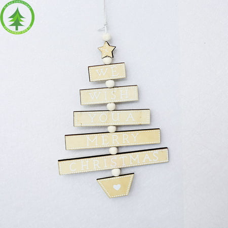 Merry Christmas Colorful Wooden Pendants Ornaments Kid (Best Christmas White Elephant Gifts)