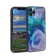 thumbnail image 1 of Compatible with iPhone 11 Pro Phone Case, Blue-Marble-21 Case Men Women, Flexible Silicone Shockproof Case for iPhone 11 Pro, 1 of 1