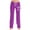 Purple, variant on ShiShine Women's Bow Baggy Sweatpants Drawstring Waist Straight Wide Leg Cute Elastic Waistband Lounge Joggers