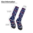 thumbnail image 2 of Gaeub Red White Blue Fireworks 1 Printed Design Socks Stretchy High Tube Socks for Men Women Teens , Softball Soccer Socks for Hiking, Sport, 2 of 6