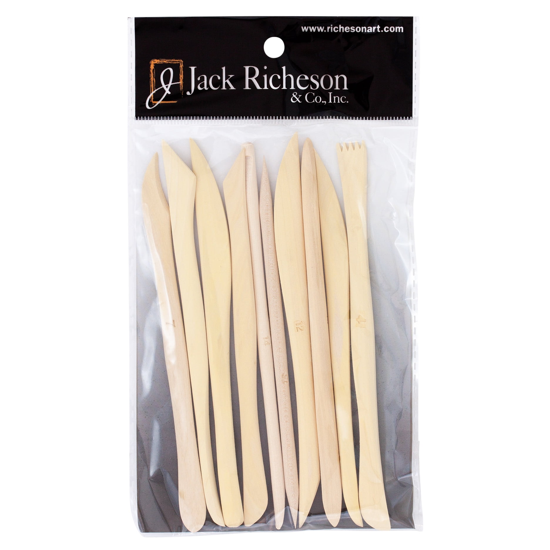 Jack Richeson Double Ended Mini Modeling Tool Set, 6 in, Wood, Set of 10