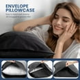 thumbnail image 5 of Simple Deluxe Queen Bed Sheets Set, 4 Piece Microfiber Lightweight Bedding Set, 15" Deep Pocket, Breathable & Cooling Sheets, Fade Resistant & Shrinkage, Hotel Luxury, Black, 5 of 7