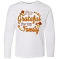 thumbnail image 3 of Inktastic I'm Grateful for my Family in Orange with Fall Leaves Long Sleeve Youth T-Shirt, 3 of 5