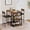 Rustic Brown, variant on Bar Table and Chairs for 2, Kitchen Table Set with 2 Upholstered Chairs, 3 Large Storage Shelves, Pub Table Set for Small Space, Apartment, Rustic Grey
