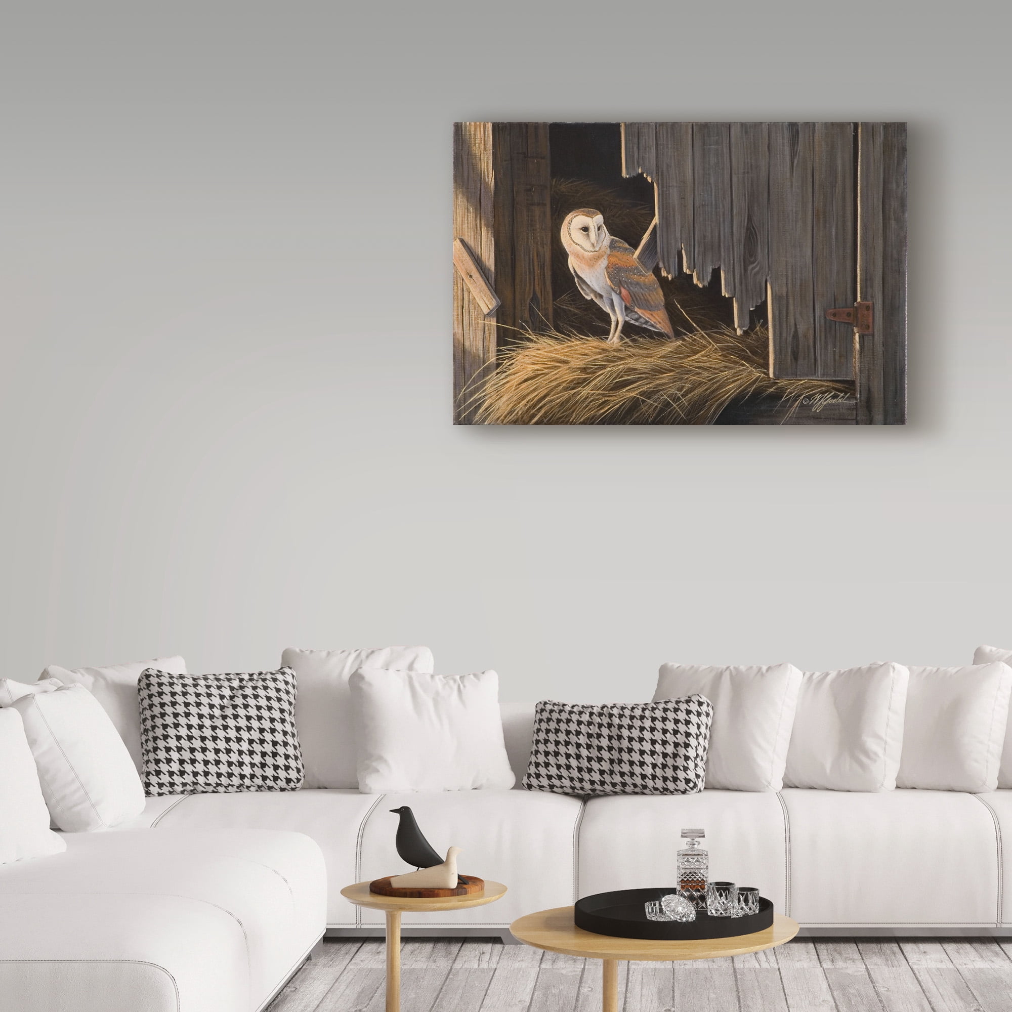 Trademark Fine Art 'Ready For The Hunt Barn Owl' Canvas Art by Wilhelm Goebel
