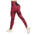 thumbnail image 6 of felwors Scrunch Lift Leggings for Women Tie Dye High Waist Seamless Workout Yoga Pants Ruched Booty Compression Tights (Red, M), 6 of 9