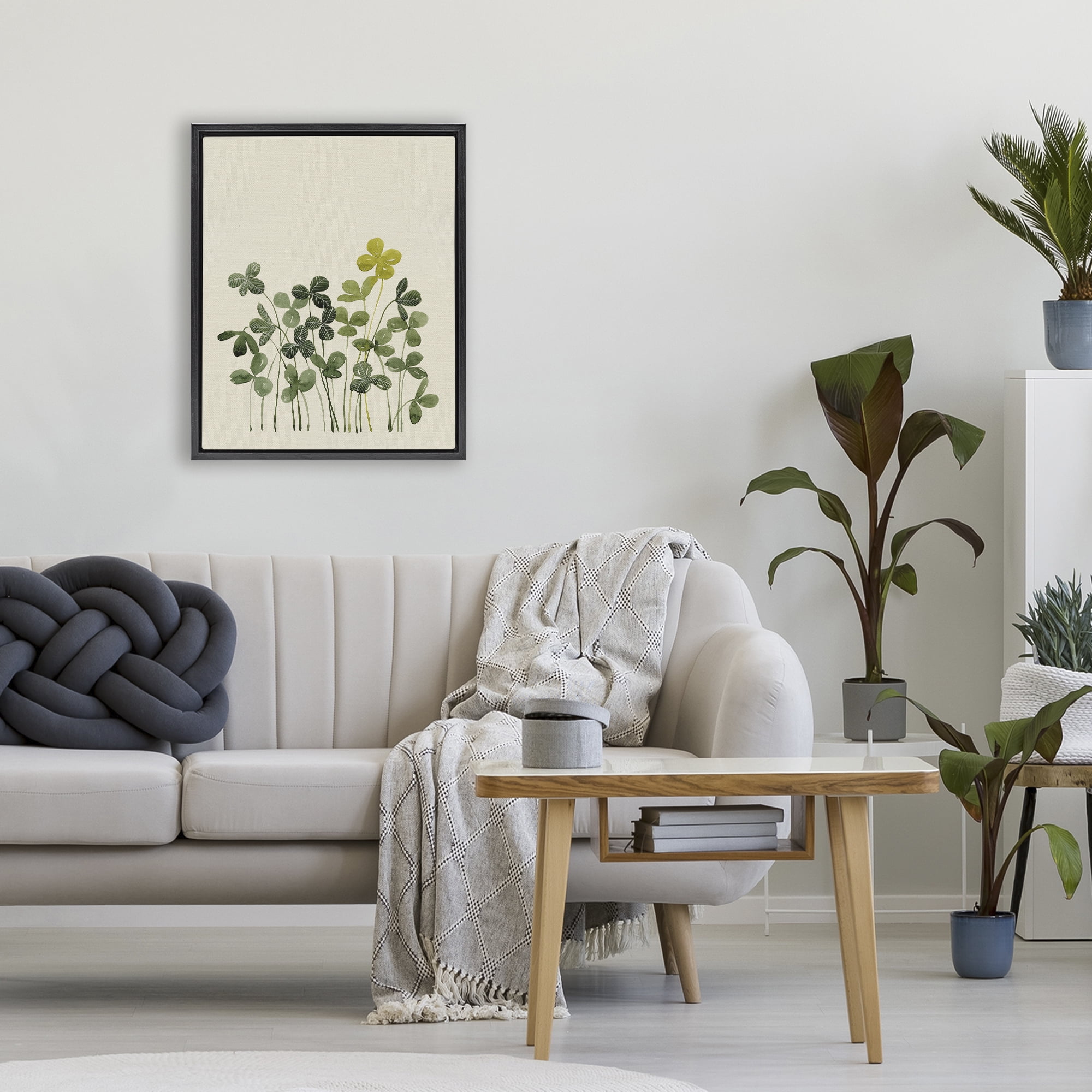 Hidden Gems Botanicals Black Framed Floater Canvas Wall Art, design by Grace Popp