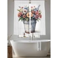 thumbnail image 5 of Spring Floral Sheer Curtains 63 Inch Length 2 Panels Set, Summer Garden Flora Illustrations Voile Window Treatment Rod Pocket Curtains Sheers Drapes for Bedroom/Living Room/Kitchen 52x"63"x2, 5 of 7