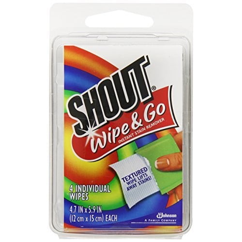 Lot Of 4-12 Count Boxes Shout Wipe & Go Instant Stain Remover 