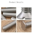 thumbnail image 3 of 10 Pcs 304 Stainless Steel Countersunk Head Slotted Bolt Screws M6x55mm., 3 of 5