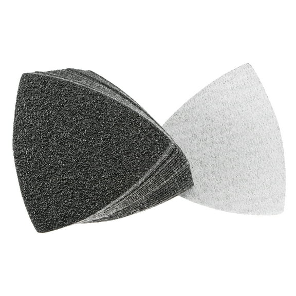 Triangular Sandpaper Hook and Loop Fit 3-1/2" Oscillating Multi-Tool Silicon Carbide for Wet/Dry 60 Grit 30pcs