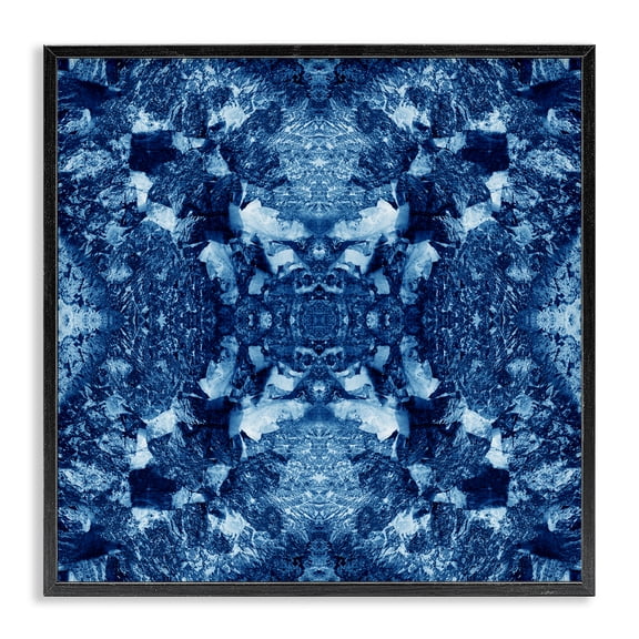 Stupell Industries Eclectic Mosaic Tie Dye Pattern Black Framed Giclee Art, 12 x 12, by El Perkin
