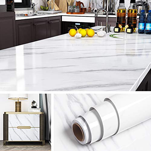 197 x 36 Inch Wide Marble Contact Paper Peel and Stick Countertops Granite 