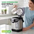 thumbnail image 3 of NutriChef Digital Water Boiler and Warmer - 3L/3.17 Qt Stainless Electric Hot Water Dispenser w/ LCD Display, Rotating Base, Keep Warm, Auto Shut Off, 3 of 7