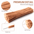 thumbnail image 4 of 100 Pieces 7mm x 12 Inch Pipe Cleaners, Thick Fuzzy Light Brown Chenille Stems for Craft Supplies Kids DIY Art Decorations, 4 of 6