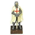 thumbnail image 4 of Zeckos Medieval Templar Knight in Battle Holding Sword Armor Statue, 4 of 9