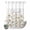 BotanicalZF0379, variant on No Hook Shower Curtain with Built-in Rings - Sage Green Floral Washable Waterproof Fabric Bathroom Curtains for Hotel,Rentals, 60 X 72 Inch Long , Vintage Abstract Botanical Pattern
