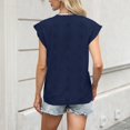 thumbnail image 3 of Blouses for Women Dressy Casual 3/4 Length Sleeve Womens Tops with Smocked Cuffs, 3 of 7