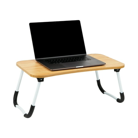 Mind Reader Portable Laptop Desk with Collapsible Legs, Beige