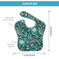 thumbnail image 4 of Bingfone Mess-Proof Baby Bib - Waterproof Bib For Baby Boy Or Girl With Food Catcher Pocket, Unisex-Lephants In The Jungle, 4 of 8