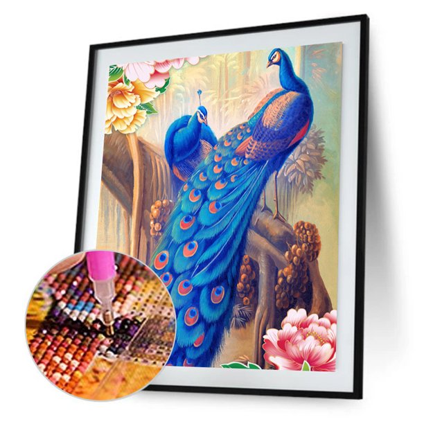 Cuadros Decorativos DIY 5D azul pavo real diamante pegatina punto de cruz pintura decoración del hogar JShteea Nuevos Originales