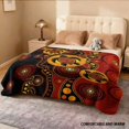 thumbnail image 6 of HELLOYOUNG Flannel Blanket Australian Turtle Pattern Throw Soft Cozy All Season Bed Couch Sofa Decor Machine Washable Luxury Bedspread Red Black Golden Orange, 6 of 7