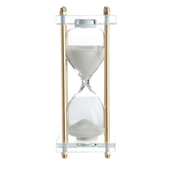 8" Gold and Clear Classic Hourglass